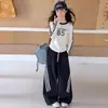 Conjunto deportivo para niñas, nuevo modelo otoño 2026, atuendo fresco y elegante para estudiantes de secundaria, conjunto casual de dos piezas para niñas