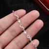 Pulsera de plata de ley S925 con símbolo de infinito incrustado de circonita, moda Joker, concha de agua, precio de fábrica directo al por mayor