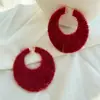 Pendientes Trenzados Envueltos en Hilo de Felpa Simples y Elegantes, Pendientes Redondos Coloridos Hechos a Mano con un Toque de Lujo para Mujeres