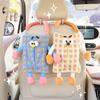 Caja de Pañuelos para Coche Monstruo Pequeño Caja de Pañuelos para Coche Dopamina Caja de Pañuelos de Peluche de Dibujos Animados para Colgar en el Respaldo del Asiento del Coche