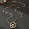 Tendencia Transfronteriza Europea y Americana Nuevo Colgante de Cabeza de León con Incrustaciones de Diamante Pulsera Aretes de Botón Anillo Conjunto de Joyería de Personalidad de Moda