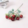 7 pequenas flores artificiais de rosa de neve, flores de seda, flores artificiais, plantas verdes, decoração de casa, materiais populares para decoração de fundo de fotos