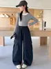 Pantalones de Niña Primavera y Otoño 2026 Nuevos Elegantes Pantalones Casuales de Otoño para Niños Pantalones Sueltos para Niños Medianos y Grandes Pantalones de Trabajo
