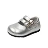 JQ Jingqi Sapatos de Caminhada para Bebê Criança Tira Dupla com Fivela Sola Macia Antiderrapante Sapatos de Couro Leve de Princesa para Meninas Primavera e Outono