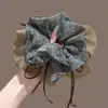Novo modelo 2026 scrunchie de cetim preto para mulheres, elástico de cabelo de alta qualidade, elástico elegante para rabo de cavalo baixo, acessório de cabelo estilo casual