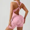 Traje de Yoga Enterizo sin Costuras con Estampado de Leopardo y Lazos Cruzados más Vendido de Shein para Fitness, Deportes y Uso Casual de Mujer
