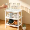 BNBSCorner Estante Triangular Mini de Escritorio Portavasos de Esquina de Pared Organizador de Tazas de Té para Escritorio de Oficina