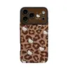 Pulsera de gato con estampado de leopardo, adecuada para funda de teléfono Apple 17pm, iPhone 18, colección otoño/invierno, 16, estilo Maillard, 14, nuevo estilo para mujer, 15