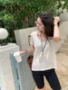 Tienda Insignia/Colección Shanghai Dan Nong Top de Verano para Mujer con Cuello en U Grande 26 Nuevo Moderno Elegante de Manga Corta