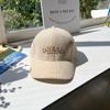 Gorra de Celebridad de Internet para Mujer Otoño e Invierno Gorra de Béisbol de Pana con Letra Logo Dream Versátil Gorra con Visera Grande y Cara Pequeña