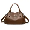 2026 Bolsa Feminina Transfronteiriça Simples Moda Meia-idade Grande Capacidade Ombro Transversal Bolsa de Mão Retro Bolsa de Mãe