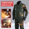 Traje de Trabalho em Algodão Puro para Primavera e Outono para Homens, Espessado e Resistente ao Desgaste, Adequado para Reparo Automotivo, Soldagem, Anti-Escaldamento e Proteção do Trabalho em Canteiros de Obras