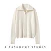 ¡One Piece! Cárdigan de punto con solapa 100% cachemira pura para mujer, Nuevo suéter chaqueta de color liso Otoño e Invierno 2025