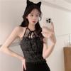 Camisole de Renda Estilo Puro Desejo Verão 2023 Top Sem Mangas Spice Girls para Usar por Cima Costas Bonitas Slim-fit Sem Alças Feminino