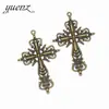 Nuevo colgante de aleación con cruz multicolor YuenZ accesorios para joyería hechos a mano DIY 63 * 42 mm T100