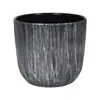 Maceta de Madera Imitación Minimalista Nórdica con Florero, Maceta Gruesa Gris-Blanco Gris Oscuro de Gran Diámetro de Pie para Sala de Estar