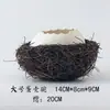 Cuenco cerámico de nido de avestruz blanco de tamaño grande, vajilla de hotel, para hornear, ensalada de frutas, hielo seco creativo