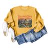 Suéter estampado divertido de Halloweentown novo para comércio exterior transfronteiriço da Amazon, top soltinho de gola redonda, combina com tudo