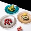 Plato de Fruta de Nuevo Material para Mascotas, Plato para Semillas de Melón, Caja de Dulces y Frutas Estilo Europeo para la Sala de Estar, Almacenamiento de Bocadillos Plato de Fruta Transparente de Tres Colores