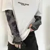 Mascarilla de Protección Solar Nueva de Verano para Hombres y Mujeres Hip-Hop Flor de Anacardo Moda Manga de Ciclismo Anti-UV Colgante en la Oreja Velillo de Seda Helada