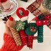 Natal vintage feito à mão feltro de lã linha telefônica linear anel de cabelo outono e inverno lã trança bolha ins corda de cabeça joias femininas