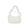 Bolsa Plissada Literária Estilo Coreano Grande Capacidade Personalidade Elegante Bolsa Bolinho Para o Trabalho Tecido com Lantejoulas Estrela Bolsa de Ombro Único Sob o Braço