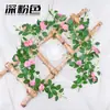 Simulação Rosa Flor Trepadeira Flor Artificial Trepadeira Ramo Plástico Flor Teto Ar Condicionado Tubo de Água Cobertura Varanda Decoração