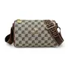 Bolsa de textura atacado transfronteiriça feminina 2024bolsas versátil retrô xadrez alça de ombro larga ombro único pequena quadrada bolsa atacado
