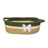 Cesta tejida para organizar, cesta de cuerda de algodón con asa, linda cesta de algodón, cesta decorativa de regalo, cesta de almacenamiento de regalo para juguetes de mascotas