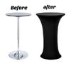 Juego de mesa de bar elástica para cócteles, mantel elástico, juego de mesa de bar, funda para mesa de comedor, tela elástica de licra, logotipo imprimible