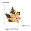 Moda coreana retro exquisita talla aceite tres colores hoja de arce broche hoja de arce de otoño pin accesorios para ropa de otoño e invierno