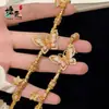 Pulseira Popular Xiaohongshu Design Borboleta Dourado Areia Rosa Roxo Ruyi Fudie Estilo Chinês Joias da Moda