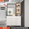 Gabinete de Entrada Frente a la Puerta, Gabinete Divisorio para Sala de Estar, Estantería de Almacenamiento, Gabinete de Almacenamiento de Lujo Ligero, Gabinete de Pantalla para Puerta, Gabinete de Zapatos Integrado