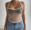 2022 Amazon Aliexpress Sexy Camisola Ajustada Moda Versátil Estilo Sexy sin Espalda