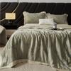 Estilo Pastoral Francés Orquídea Lyocell Tencel Verano Acolchado Lavable a Máquina Iones de Zinc Acondicionador de Aire Acolchado Verano Fresco Acolchado Juego de Cuatro Piezas