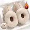Pantuflas de algodón impermeables para mujer, otoño e invierno, con talón cerrado, aptas para uso tanto en interiores como en exteriores, de suela gruesa, cálidas y forradas de felpa, ideales para uso posparto