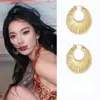 Retrô Chamativo! Brincos Exagerados de Couro Sintético Trançado, Estilosos Exagerados, Modernos, de Alta Qualidade, Elegantes, Versáteis para Mulheres em Férias