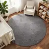 Tapete Redondo Macio de Veludo de Algodão Fácil de Cuidar para Sala de Estar Tapete Personalizado Transfronteiriço Jacquard de Pelo Alto e Baixo Antiderrapante Tapete para Quarto ao Lado da Cama