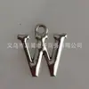 Plata retro 26 letras inglesas aleación mixta accesorios de joyería letras colgante pequeño material para teléfono móvil venta al por mayor
