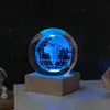 Lanterna de Bola de Cristal Esculpida Estéreo 3D Transfronteiriça Ornamento de Vidro para Mesa de Estudo/Quarto como Presente de Aniversário para Namorado