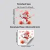 BRUP Estilo Niña Curativa Rosa Muñeco de Nieve Pegatina para Ventana Doble Cara Visible Estilo Crema Decorativa Pegatina de Pared BR-UV2323C