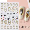 Beleza Total Transfronteiriça Quente Adesivos de Nail Art Flores de Halloween Espelho Fantasma Abóbora Fantasma Adesivos de Nail Art
