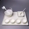 Tazón Pequeño de Porcelana Blanca, Tazón para Aceites Esenciales, Tazón para Mascarillas Faciales, Spa de Compresa Húmeda, Plato Mezclador para Productos de Clínica de Cuidado de la Piel
