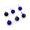 Atacado do Fabricante Pedra Natural Cristal Ágata Pedra Natural Bola Redonda de 14mm Pingente Simples Acessórios para Joias DIY Item