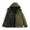 Nueva chaqueta súper elegante para pareja de otoño e invierno, chaqueta de montaña tres en uno para exteriores de talla pequeña para hombre