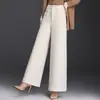 Pantalones de Pierna Ancha Holgados de Cintura Alta Adelgazantes con Caída para Mujer Moda Invierno 2026 Temperamento Versátil Simples para el Trabajo Casual Tendencia