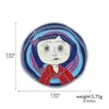 Halloween Transfronterizo Popular Fantasma Animado Mamá Caroline Dibujo Animado Broche Colgante de Llave de Metal Pulsera de Libélula