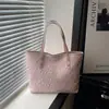 Bolsa tote casual de grande capacidade para o dia a dia, versátil, fresca e doce, bolsa de ombro simples e fofa estilo coreano