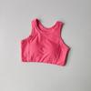 Sujetador Deportivo para Mujer de Hilo Fino con Copas para Correr, Fitness, Ropa Deportiva de Secado Rápido, Sujetador de Yoga, Chaleco Deportivo Transpirable con Almohadillas Fijas en el Pecho