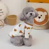 Ropa para Mascotas de Raza Pequeña Gato y Perro Estilo Nuevo Cómoda Ropa para Corgi Teddy Bichón Camiseta de Cuatro Colores con Oso Impreso 24